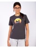 wat? Apparel T-Shirt Sunset Cat in Grau