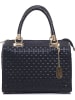 Anna Morellini Leder-Henkeltasche "Viola" in Schwarz - (B)30 x (H)26 x (T)17 cm
