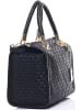 Anna Morellini Leder-Henkeltasche "Viola" in Schwarz - (B)30 x (H)26 x (T)17 cm