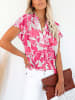 Milan Kiss Bluse in Weiß/ Pink