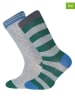 Sanetta 2er-Set: Socken in Grau/ Grün