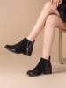 Foreverfolie Ankle-Boots in Schwarz