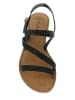 Lazamani Leder-Sandalen in Schwarz