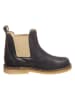 POM POM Leder-Chelsea-Boots in Dunkelblau