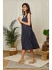 Lin Passion Leinen-Kleid in Dunkelblau
