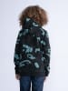 Petrol Hoodie in Schwarz/ Blau