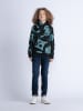 Petrol Hoodie in Schwarz/ Blau