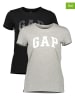 GAP 2er-Set: Shirts in Schwarz/ Grau
