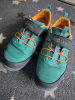 Trollkids Barfuß-Wanderschuhe "Skaland" in Grün/ Dunkelblau/ Orange