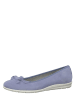 Marco Tozzi Leder-Ballerinas in Hellblau