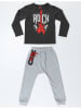 Denokids 2tlg. Outfit "Will Rock U" in Anthrazit/ Grau