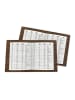 Geda Labels Platzset Englisch Unregelmäßige Verben 2er Set in Weiß - 43x29x0,1