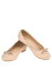 Lizza Shoes Leder-Ballerinas in Beige