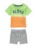 Minoti 2tlg. Outfit in Grün/ Orange/ Grau