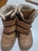 POM POM Leder-Winterboots in Camel