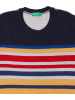 Benetton Pullover in Grau/ Bunt/ Schwarz