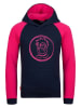 Trollkids Hoodie "Stavanger" in Dunkelblau/ Pink