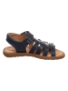 POM POM Leder-Sandalen in Dunkelblau