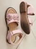 POM POM Leder-Sandalen in Rosa