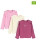 COOL CLUB 3er-Set: Longsleeves in Rosa/ Lila/ Creme