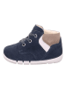 superfit Leder-Sneakers "Flexy" in Dunkelblau/ Beige