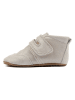 POM POM Leder-Krabbelschuhe in Creme