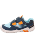 superfit Barfuß Leder-Sneakers "Trace" in Dunkelblau/ Hellblau