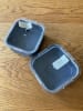 Monbento 2er-Set: Snackboxen in Dunkelblau/ Transparent - (B)9,9 x (H)9,9 cm