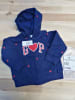 GAP Sweatjacke in Dunkelblau/ Rot
