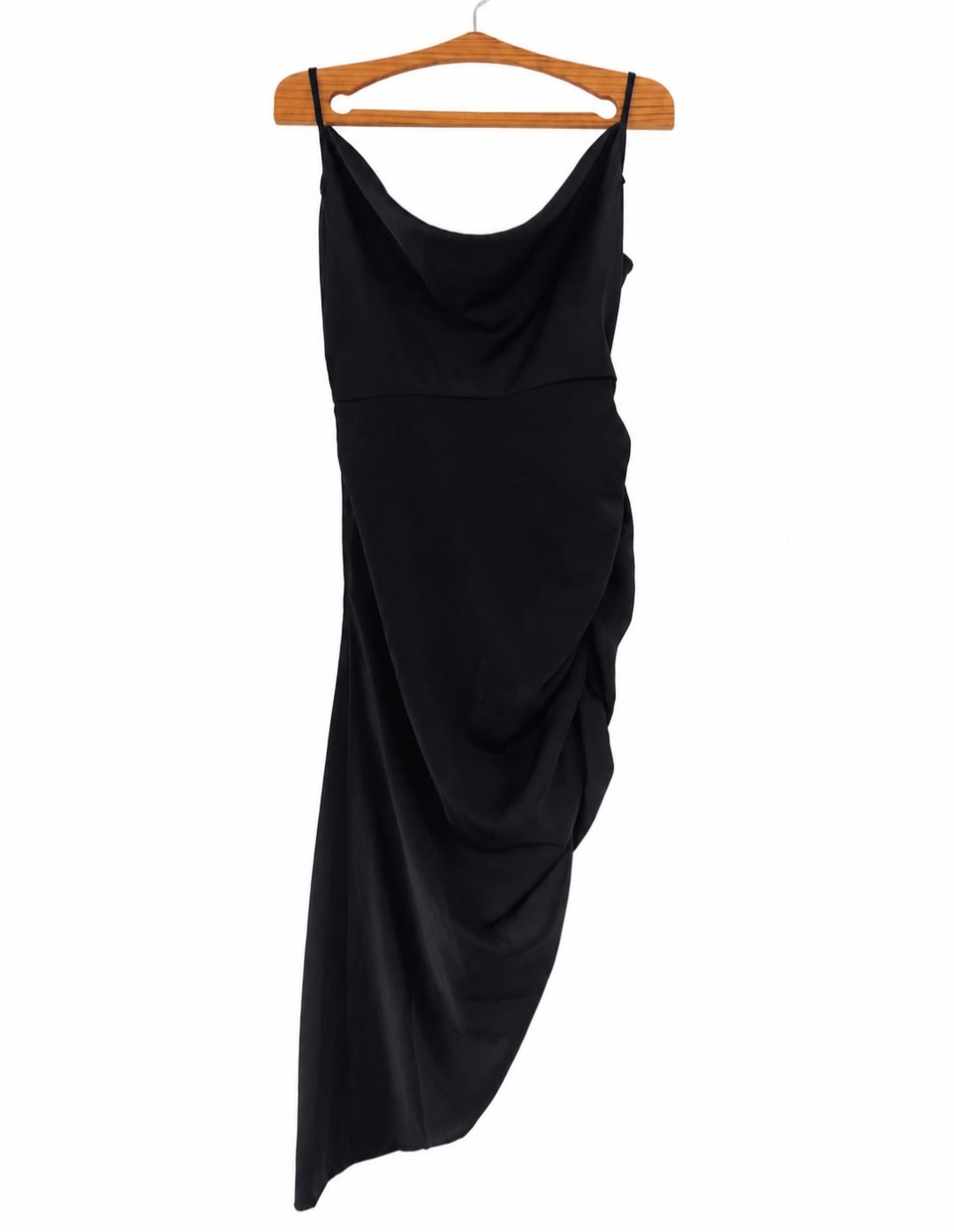 Elegant Black Midi Dress with Side Slit