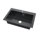 Bala Black Stainless Steel Dual Mount Single Bowl Sink