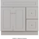 GHI Stone Harbor Gray Shaker 36" RH Vanity Base