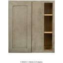 North Timber Driftwood Gray Shaker 27" x 30" Blind Corner Wall Cabinet