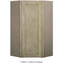 North Timber Driftwood Gray Shaker 24" x 42" Diagonal Corner Wall Cabinet