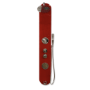 2 Jet Thermostatic Rain Head Round Shower Panel - Red