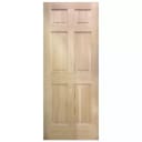 6-Panel Clear Pine Interior Door