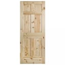 6-Panel Knotty Pine Interior Door