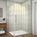 SEN992 Stainless Steel Frameless Shower Enclosure w/ Shelves