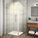 SEN993 Stainless Steel Frameless Square Shower Enclosure w/ Shelves