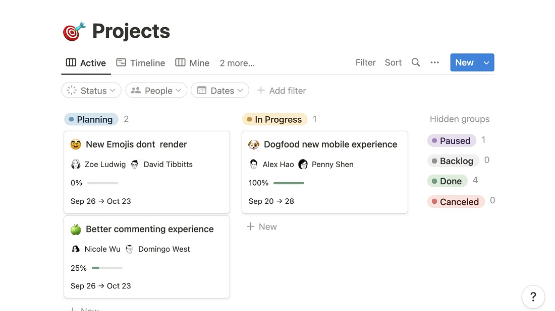 Notion excels in project management with its holistic solution, encompassing task assignment, notifications, and project progress tracking.