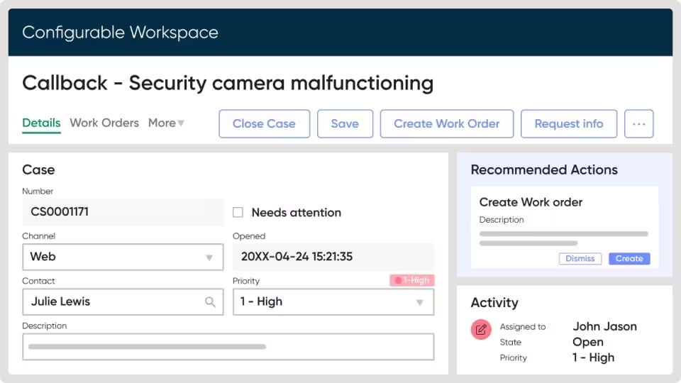 ServiceNow's Configurable Workspace for Comprehensive, Real-Time Information on Each Customer