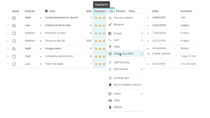 Use Interactive Lists and Include Checkboxes, Dropdowns, and Other Aspects to Facilitate Your Project Management with Coda