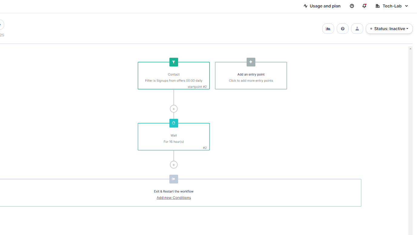 Brevo Automation Workflow Scenario Setup