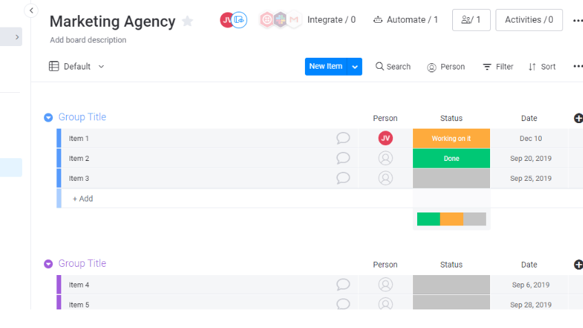 monday board view creation dashboard