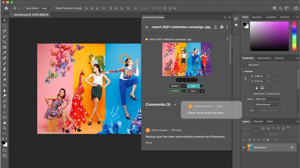 Photoshop seamlessly integrates with various Adobe Creative Cloud applications