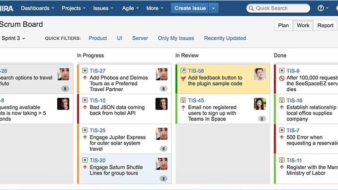 Jira's Team Scrum Board for a Comprehensive View of Tasks