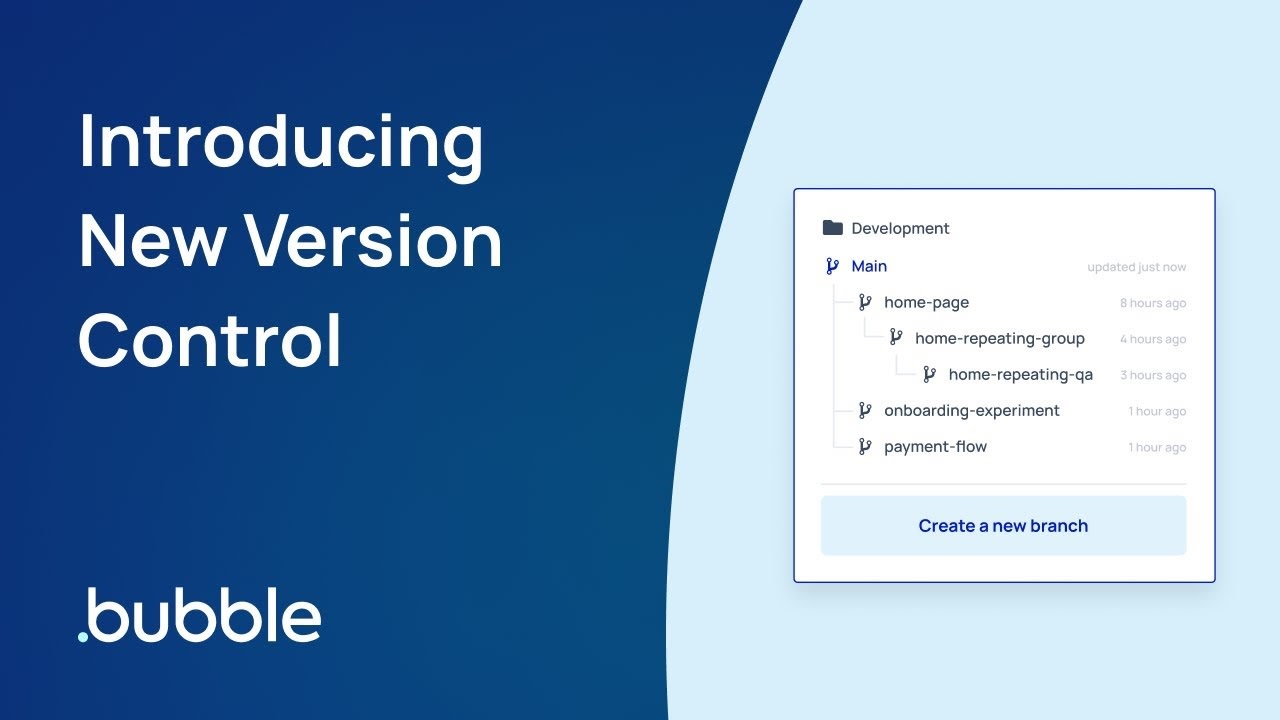 Bubble provides a version control feature that allows users to save different iterations of their app and seamlessly switch between them or perform rollbacks when necessary. 