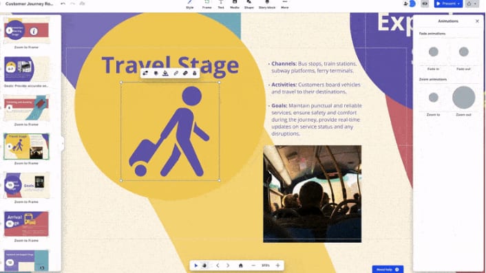 Prezi's Interface Allows You to Add Animations and More to Create More Captivating Presentations