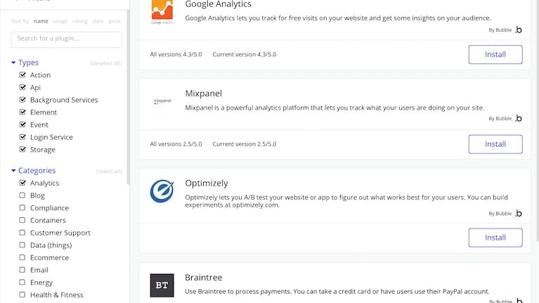 Bubble offers the flexibility to craft custom data types tailored to specific project needs.