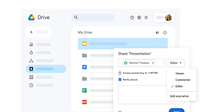Simple file sharing and collaboration in Google Drive